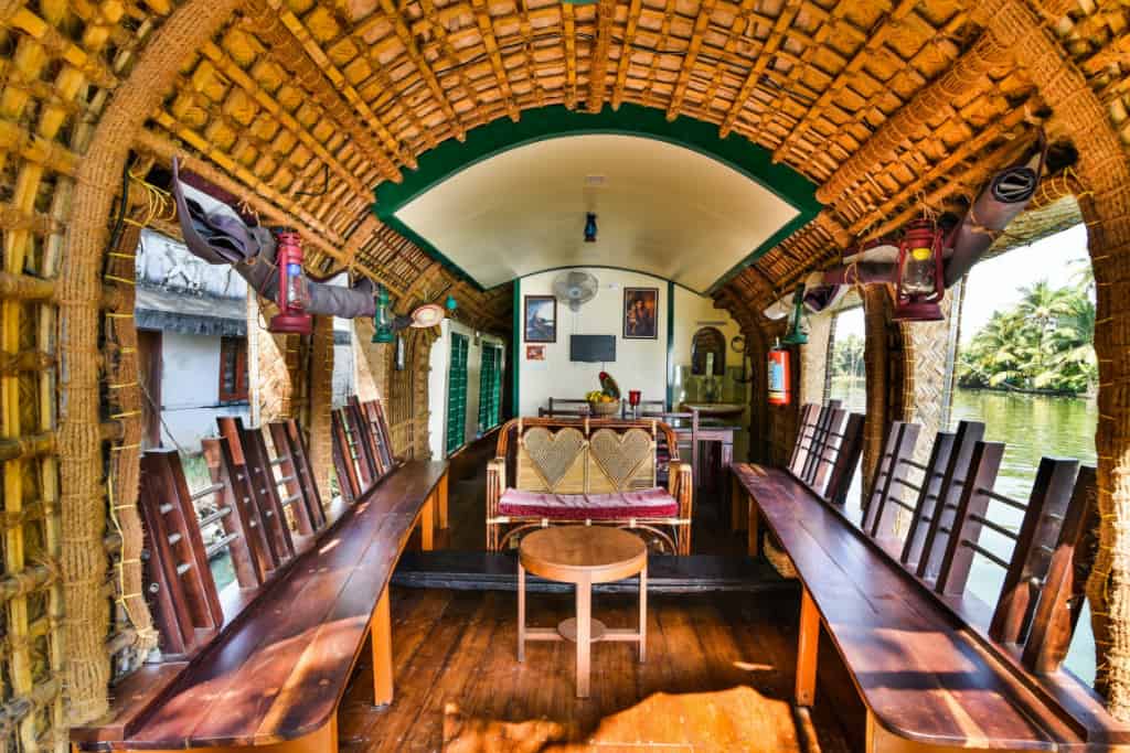 Backwaters of Kerala - inside a houseboat, India