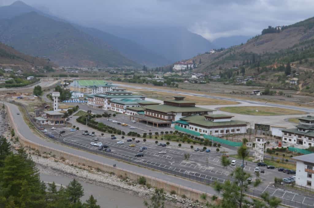 Amazing view of Paro Airport, Bhutan