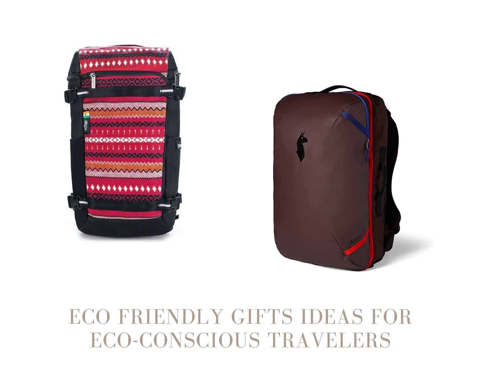 Sustainable backpacks from Ethnotek & Cotopaxi.