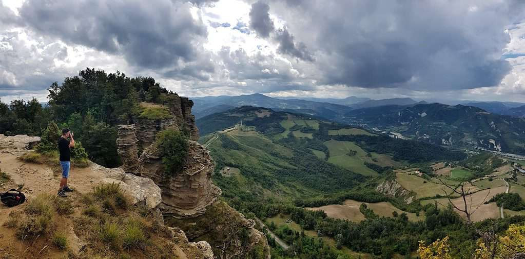 View from Mount Adonis on the Path of Gods in Italy