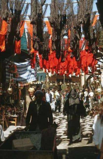 Shopping in the souk of Marrakech, Morocco