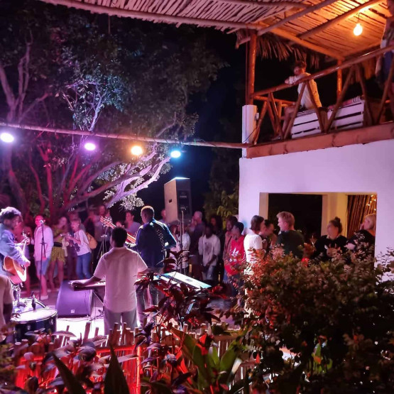Jam session at the Red Monkey Beach Lodge in Zanzibar.