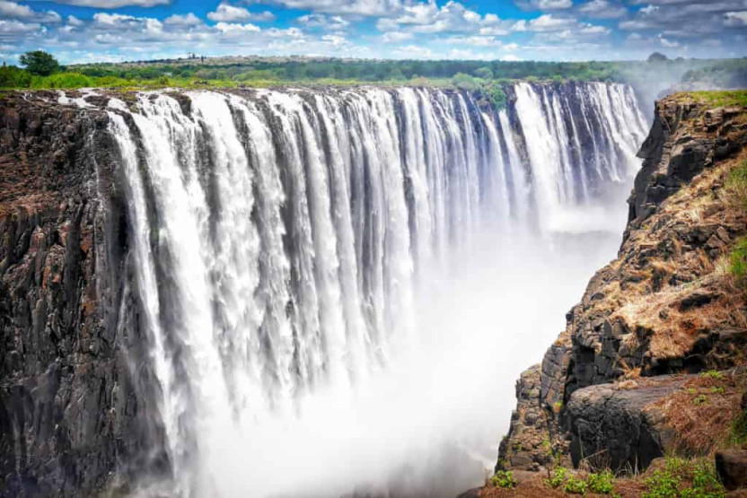 View from the Zambian side of Victoria Falls