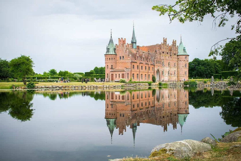 Reflections of Egeskov Castle, Fyn, Denmark