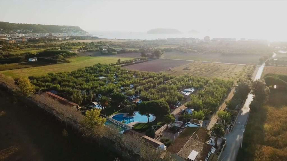 Aerial view of Camping Les Medes Costa Brava, Spain