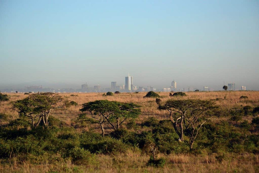 Savanna right next to Nairobi, Kenya.