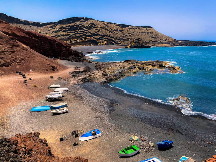 El Golfo on Lanzarote, Canary Islands, Spain.
