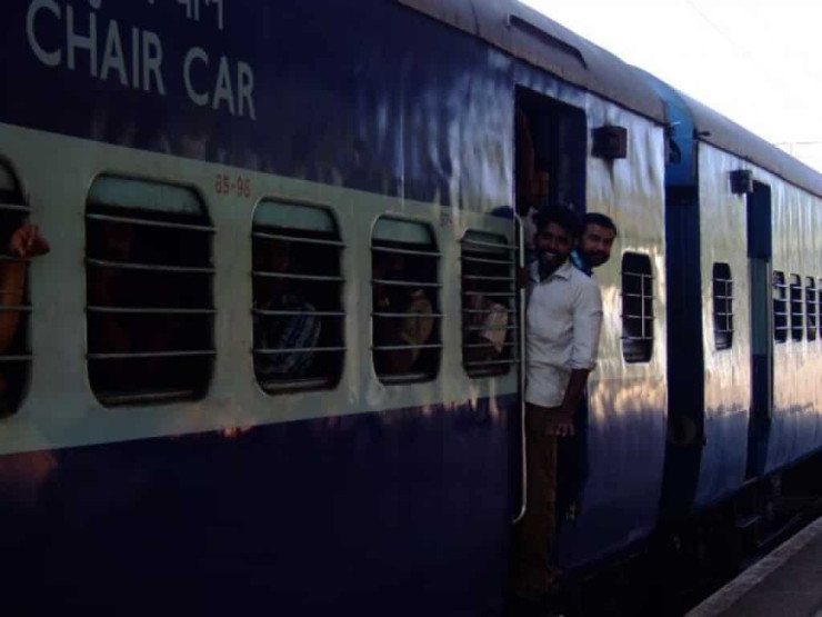 Train ride in India