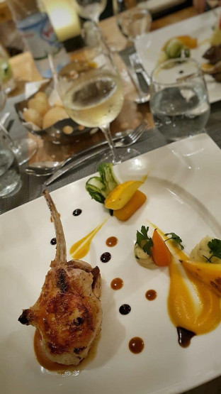 Lamb dish at the Tekoma hotel, Rodrigues Island.