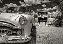 Oldtimer at the Route 66 in USA.