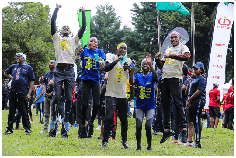 A group of young changemakers (YCM) at the Forest Challenge, an initiative contributing to tourism for a cause